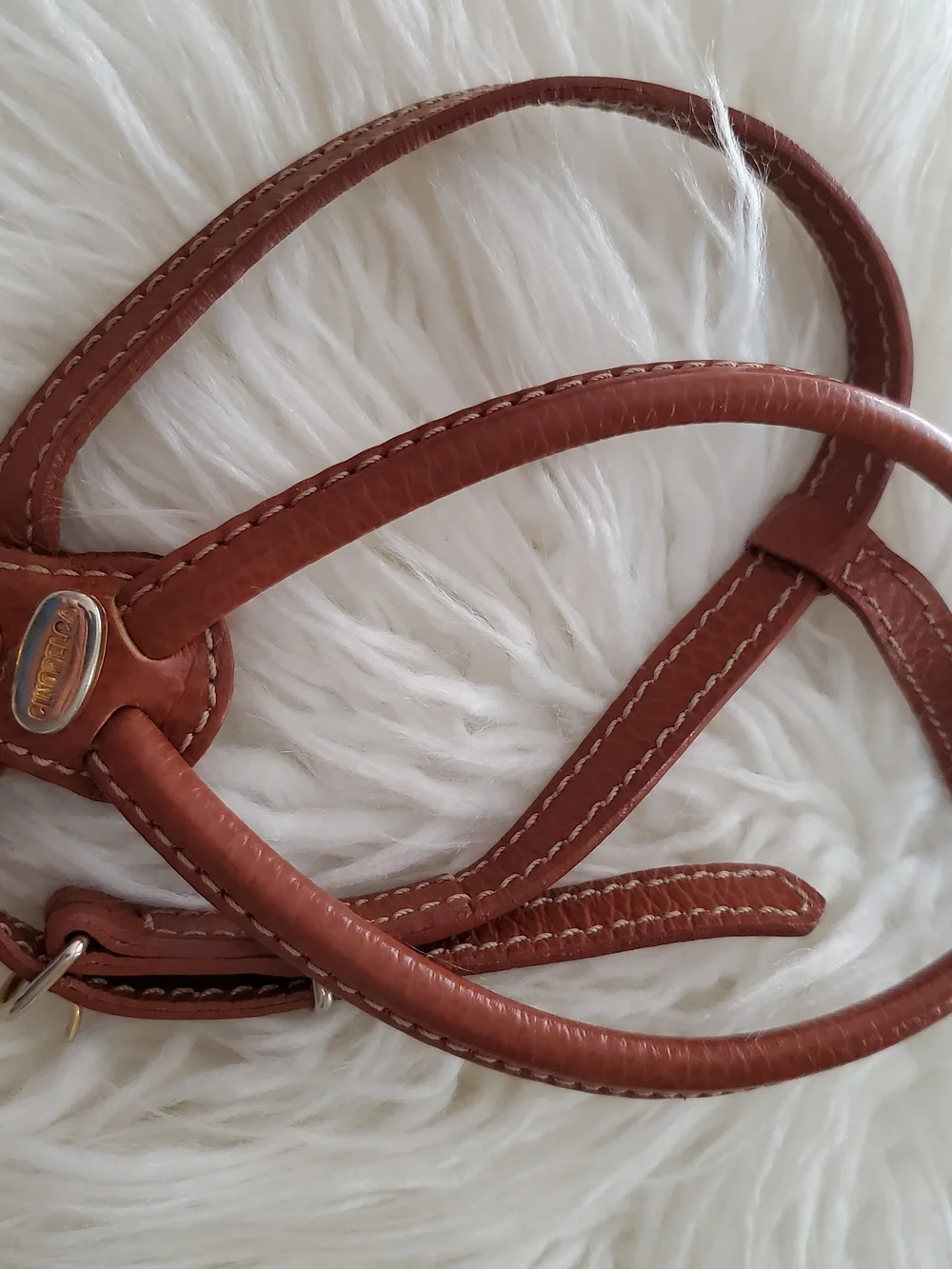 Cinopelca Brown Italian Leather Harness & Matching Lead (Used)